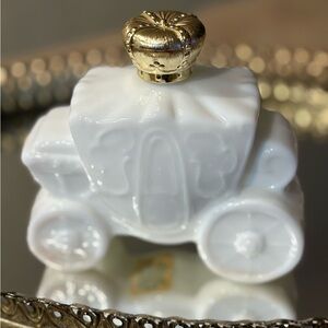 Vintage Avon Royal Coach milk glass bottle